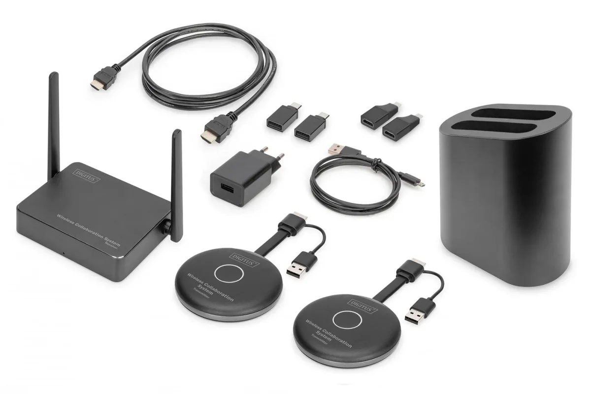 Система для презентацій DIGITUS Click & Present Pro - Wireless Collaboration System HDMI, 2xTX, 1xRX
