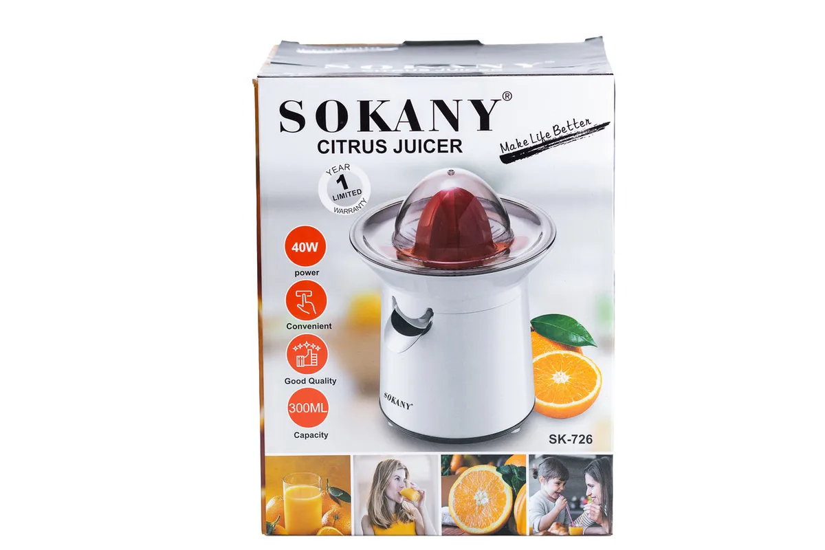 Соковижималка для цитрусових Sokany 300 мл пластикова