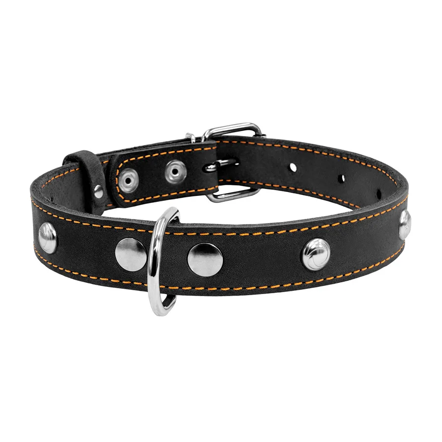 Нашийник CoLLaR 25 мм шкіряний чорний 38-50 см