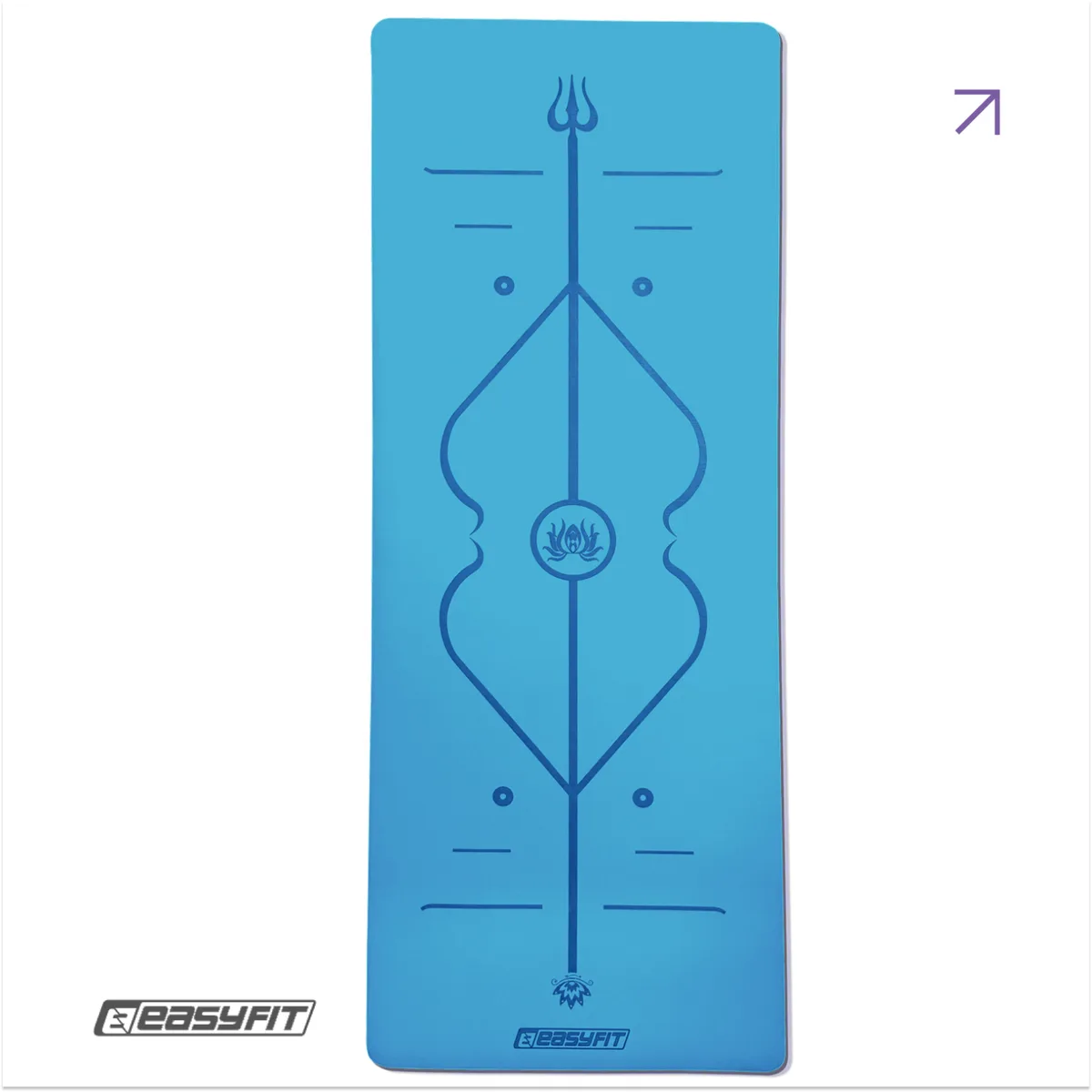 Коврик для йоги EasyFit каучук 5 мм блакитний