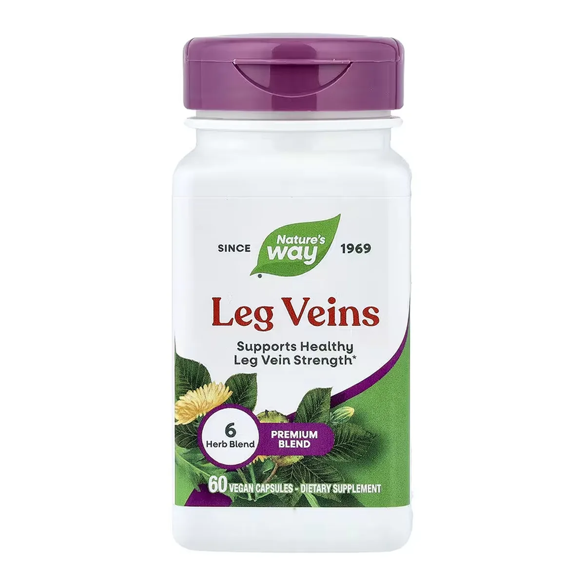 Leg Veins Premium Blend Nature's Way веганські капсули 60 шт без глютену