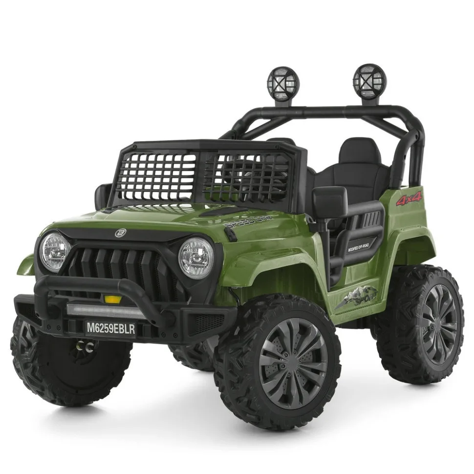 Дитячий електромобіль Bambi Racer пластик джип 110х76х85 см чорний