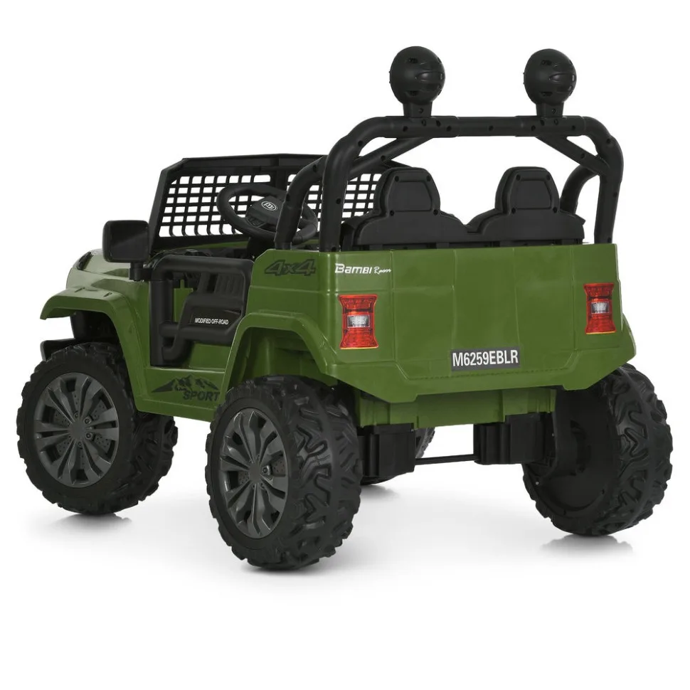 Дитячий електромобіль Bambi Racer пластик джип 110х76х85 см чорний