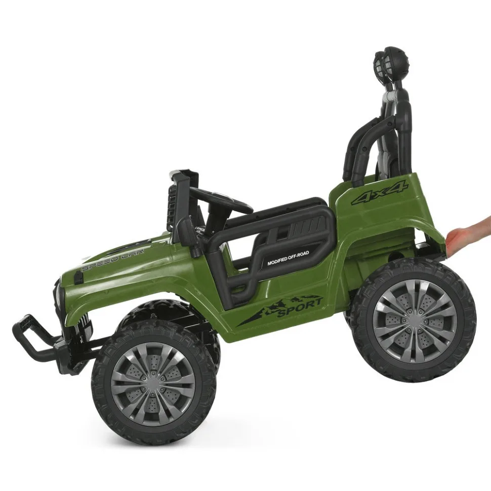 Дитячий електромобіль Bambi Racer пластик джип 110х76х85 см чорний