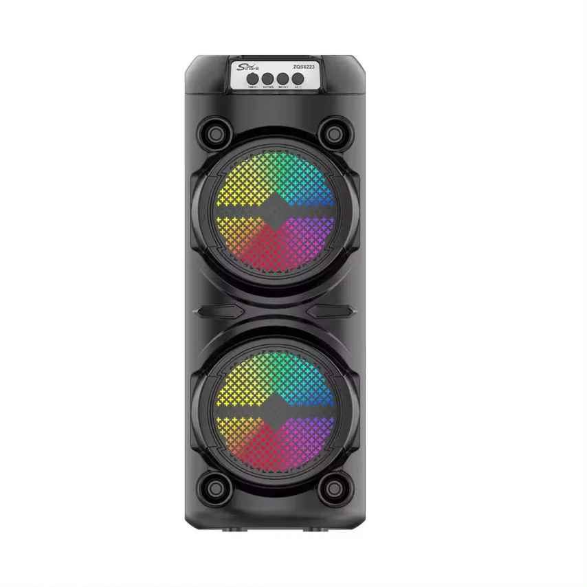 Портативна колонка Bluetooth 20W чорна 190х195х501 мм з мікрофоном і підсвічуванням