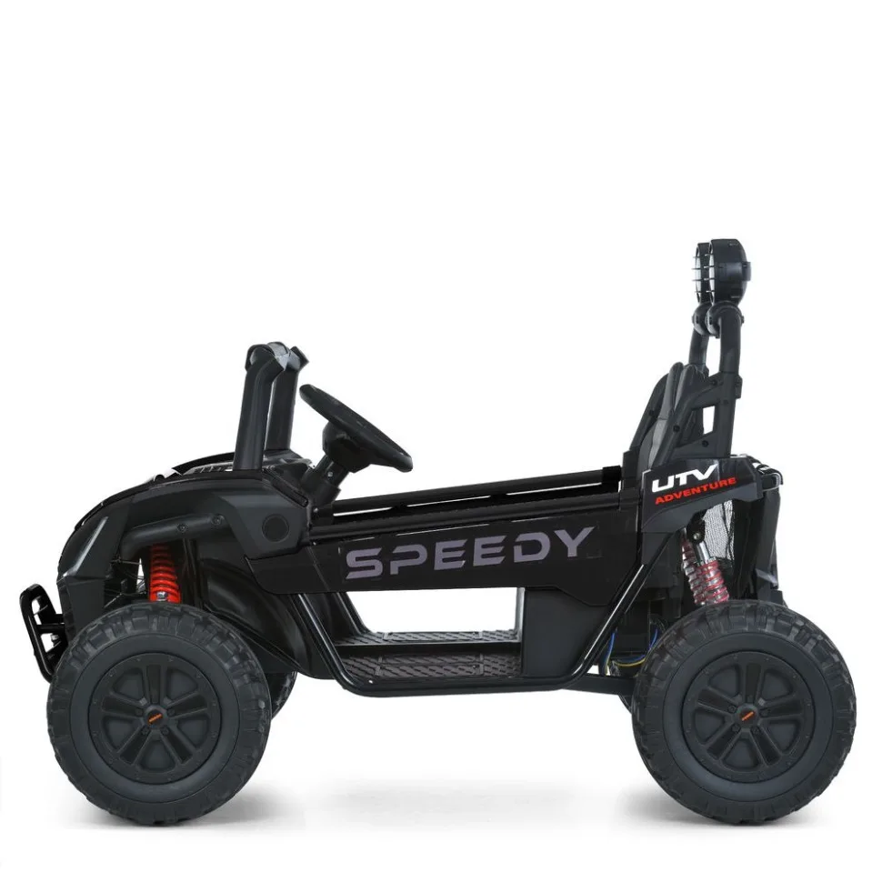 Дитячий електромобіль Bambi Racer екокожа джип 122 см червоний