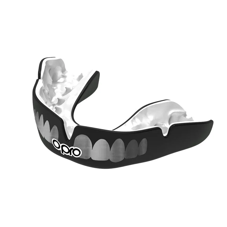 Капа OPRO Dental Grade однощелепна 11+ сірий чорний