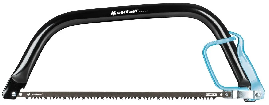 Пила лучковая Cellfast IDEAL 53,3 см для резки древесины ножовка по дереву углеродистая сталь C75S