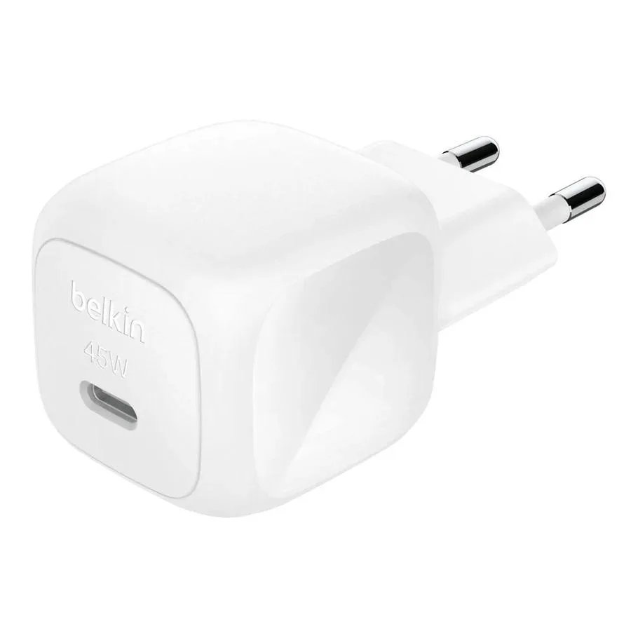 Зарядний пристрій Belkin 45Вт USB-C PD PPS білий універсальний для смартфонів