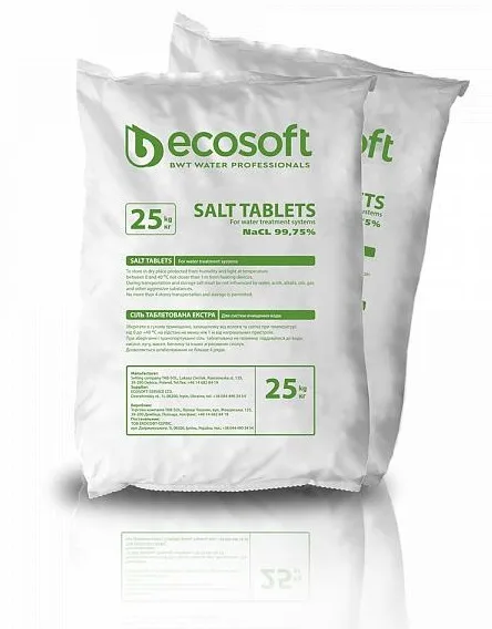 Сіль таблетована Ecosoft ECOSIL, 25 кг