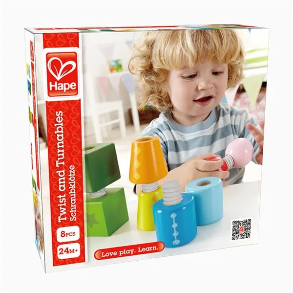 Набор деревянных блоков Hape 6х18х18 см разноцветные