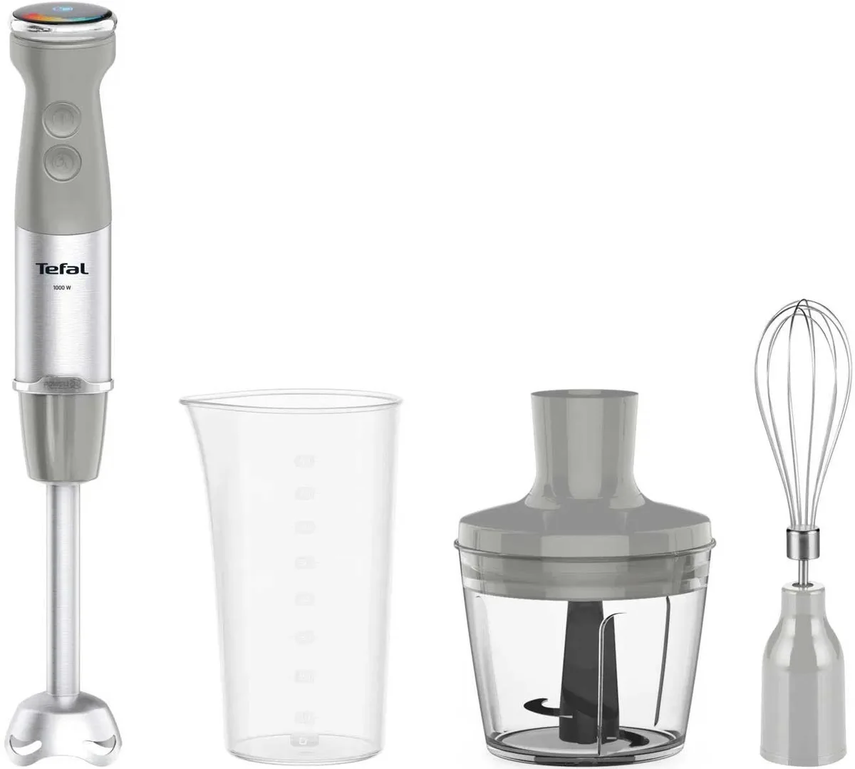 Блендер Tefal 1000 Вт 3 в 1 пластикова чаша 800 мл сірий