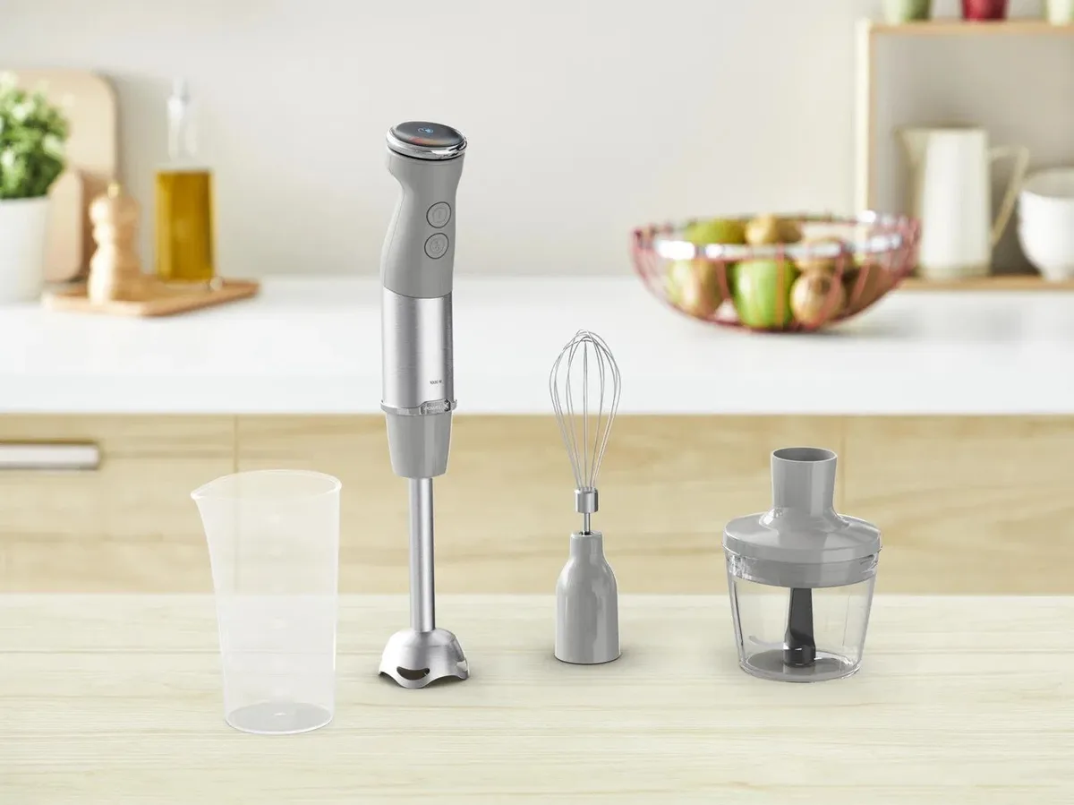 Блендер Tefal 1000 Вт 3 в 1 пластикова чаша 800 мл сірий