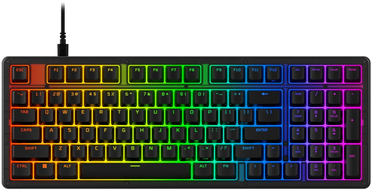 Клавіатура HyperX механічна дротова 1800 чорна RGB