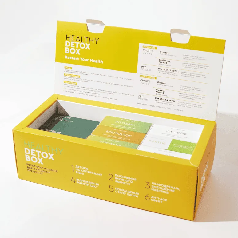 Choice Комплексний набір HEALTHY DETOX BOX для глибокого очищення та підтримки здоров’я Чойс