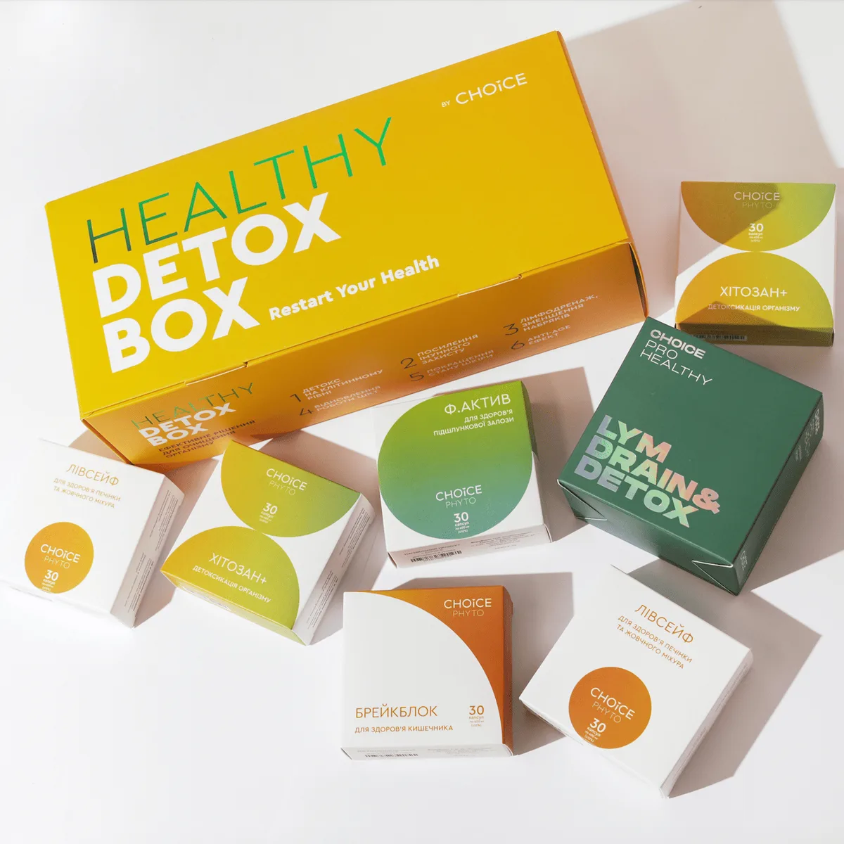 Choice Комплексний набір HEALTHY DETOX BOX для глибокого очищення та підтримки здоров’я Чойс