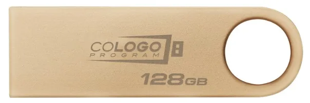 Флешка Kingston метал 128 ГБ USB 3.2 Gold