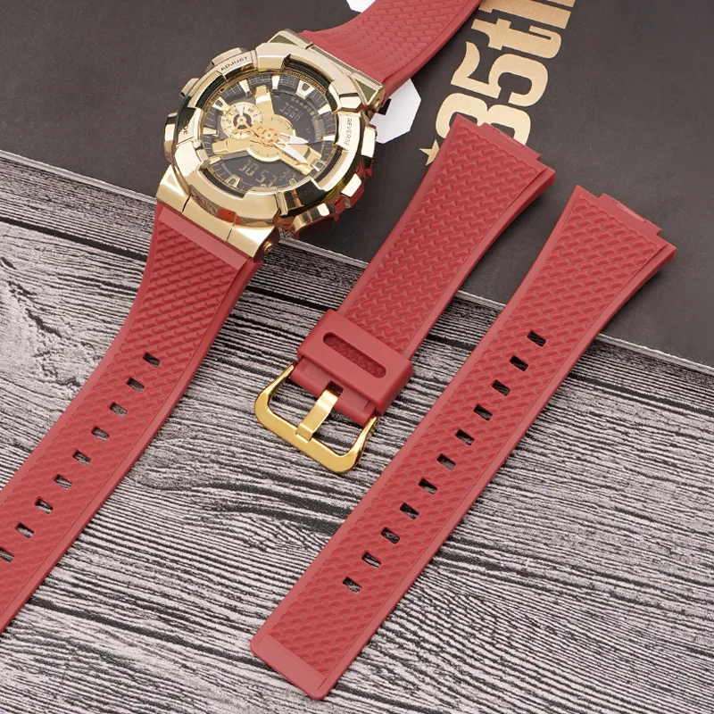 Ремінець Casio полімерний 21,3 см 16 мм червоний