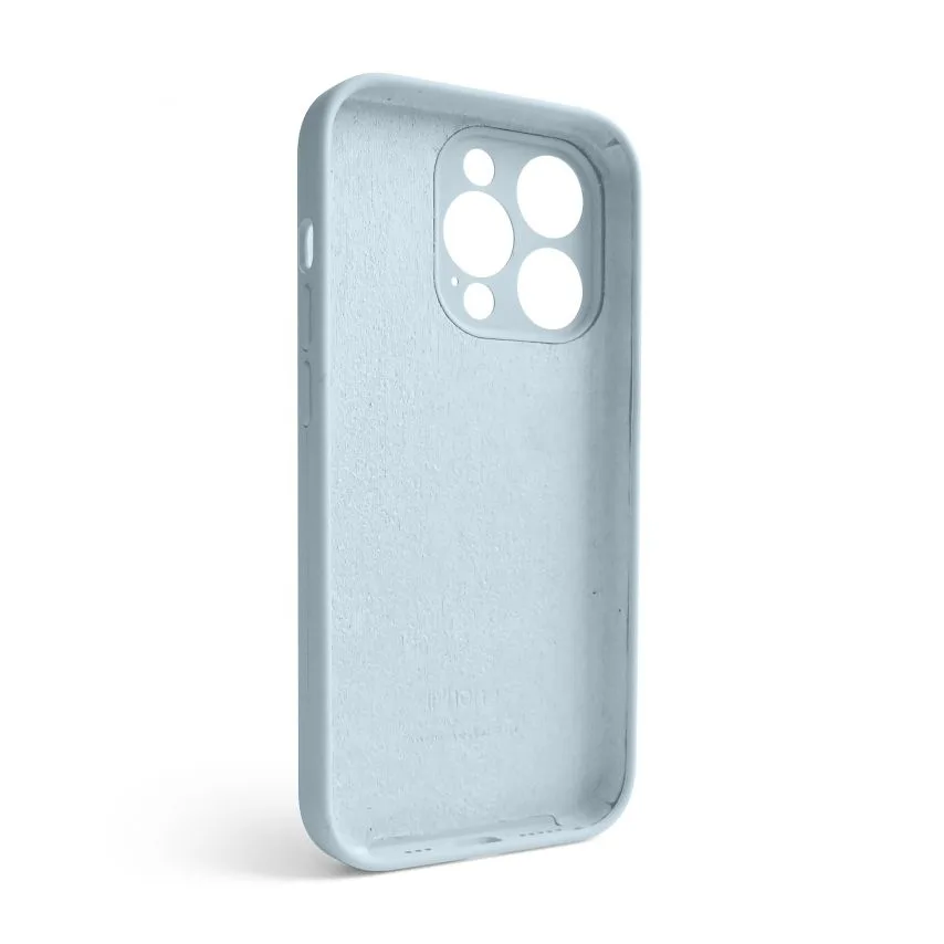 Чохол силіконовий для Apple iPhone 14 Pro  блакитний закрита камера