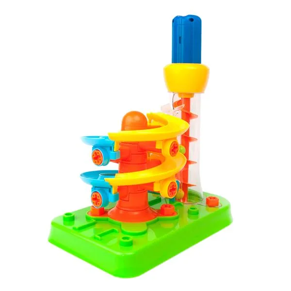 Конструктор Edu-Toys Гірка-спіраль 55 деталей різнокольоровий пластик 33х26,6х11 см