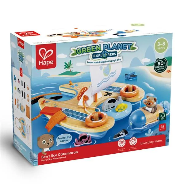 Игровой набор Hape бамбук 30х13х24 см зеленый