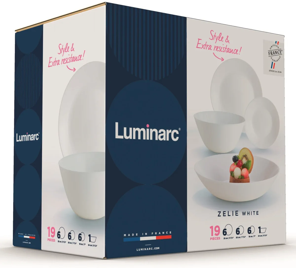 Сервис Luminarc 19 предметов закаленное стекло белое для 6 персон