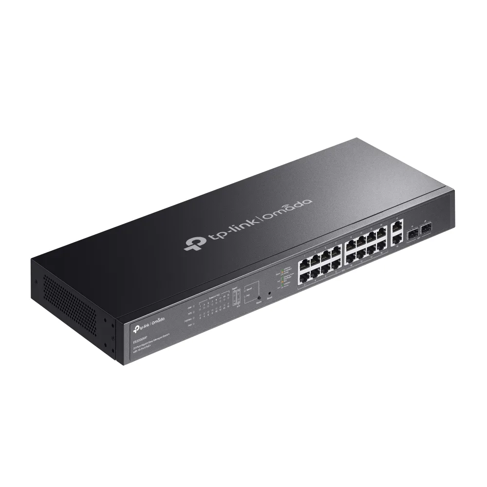 Коммутатор TP-LINK Switch ES220GMP 20xGE (16xPoE), 250Вт, 2xSFP, WebSmart