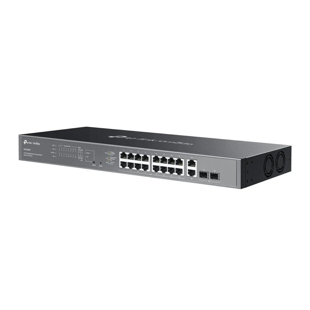 Коммутатор TP-LINK Switch ES220GMP 20xGE (16xPoE), 250Вт, 2xSFP, WebSmart