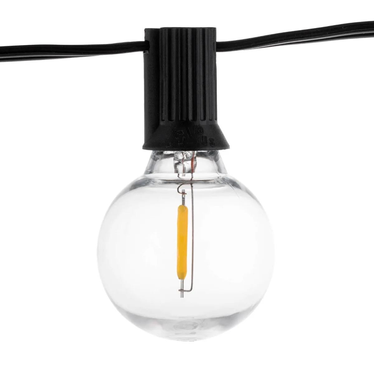 Садова гірлянда LumiLED пластикова 15,2 м чорна 30 LED 3000 K з пультом IP44