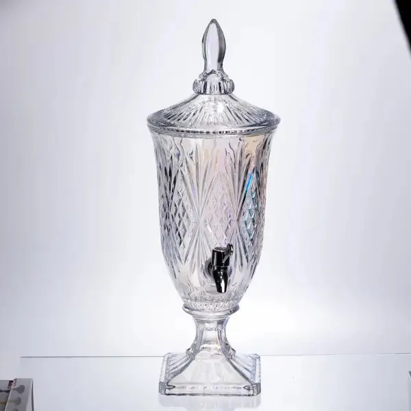 Лимонадниця Crystal скло 2 л 17 см перламутрова