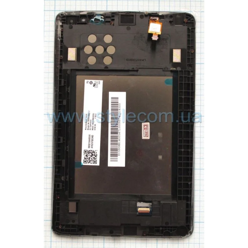 Дисплей Lenovo TFT 8 дюймов черный с сенсорным экраном и рамкой Original Quality