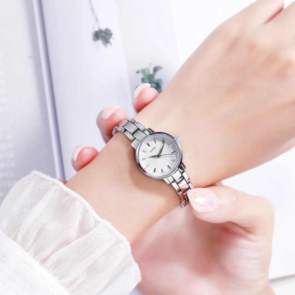 Годинники Skmei сталеві 21 см сріблясті