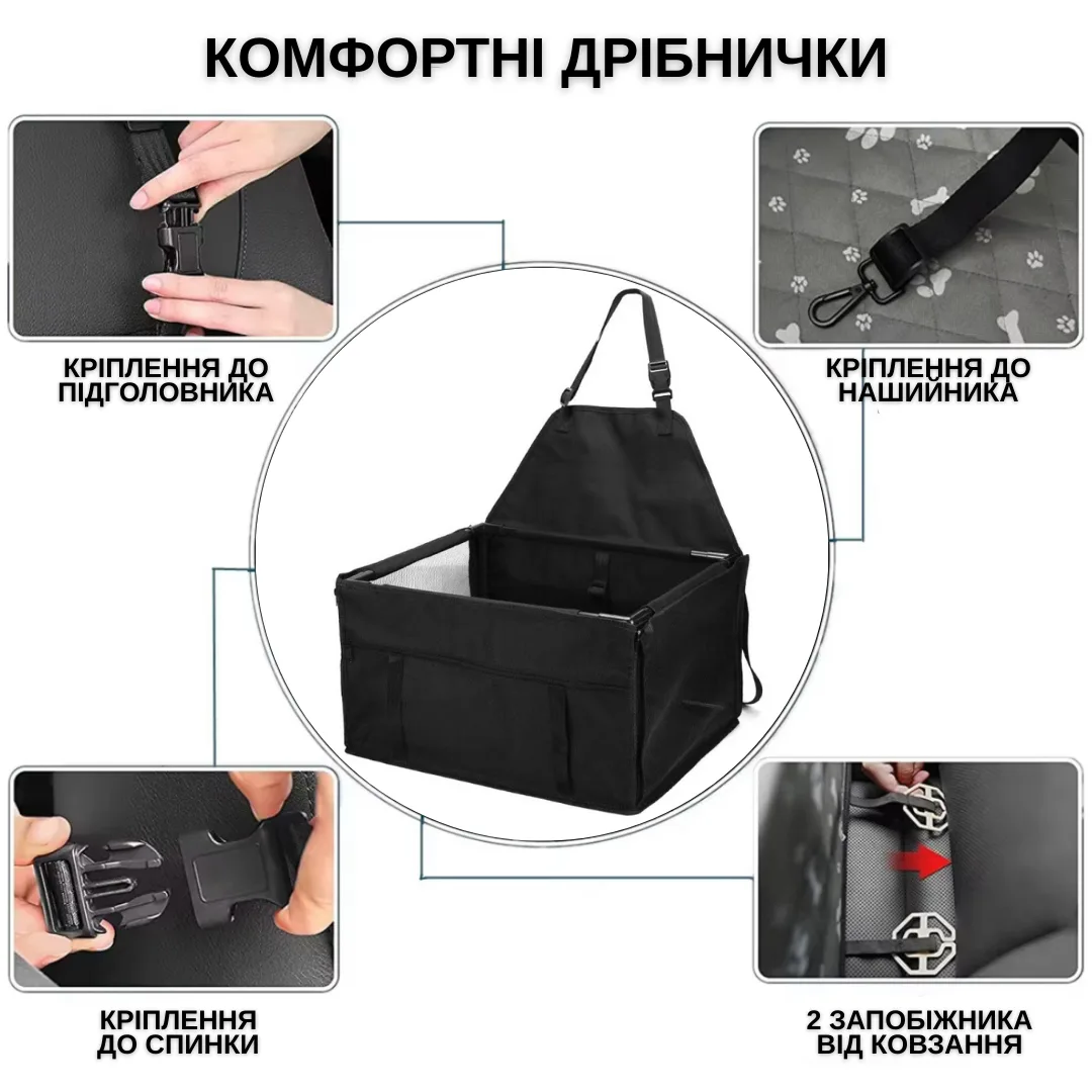 Автоперенесення Zmaker складна для собак і котів 48х39х27 см Оксфорд 600D водонепроникна