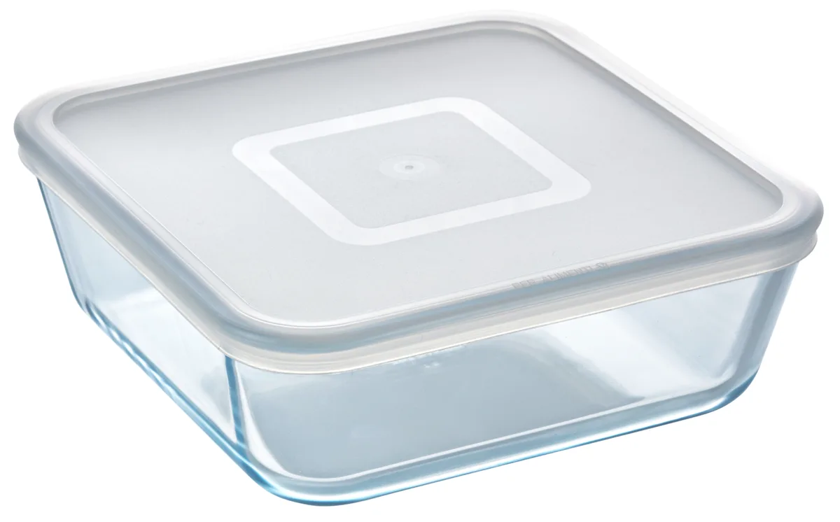 Форма с крышкой Pyrex боросиликатное стекло квадратная 20х20х7 см