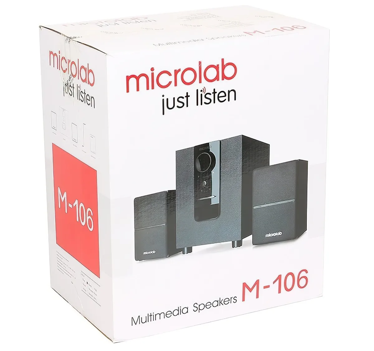 Акустическая система MICROLAB M-106 2.1, 10W, mini-jack, черный