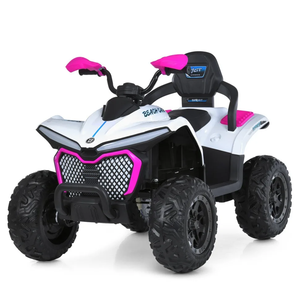 Дитячий квадроцикл Bambi Racer екокожа 12V10AH 23 кг Червоний