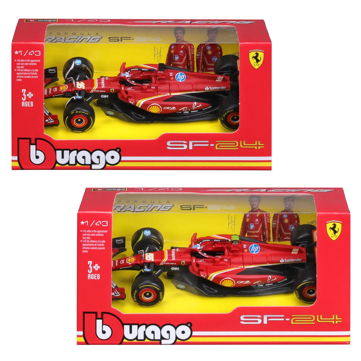 Автомодель Bburago Ferrari Racing пластик метал 1:43 червоний