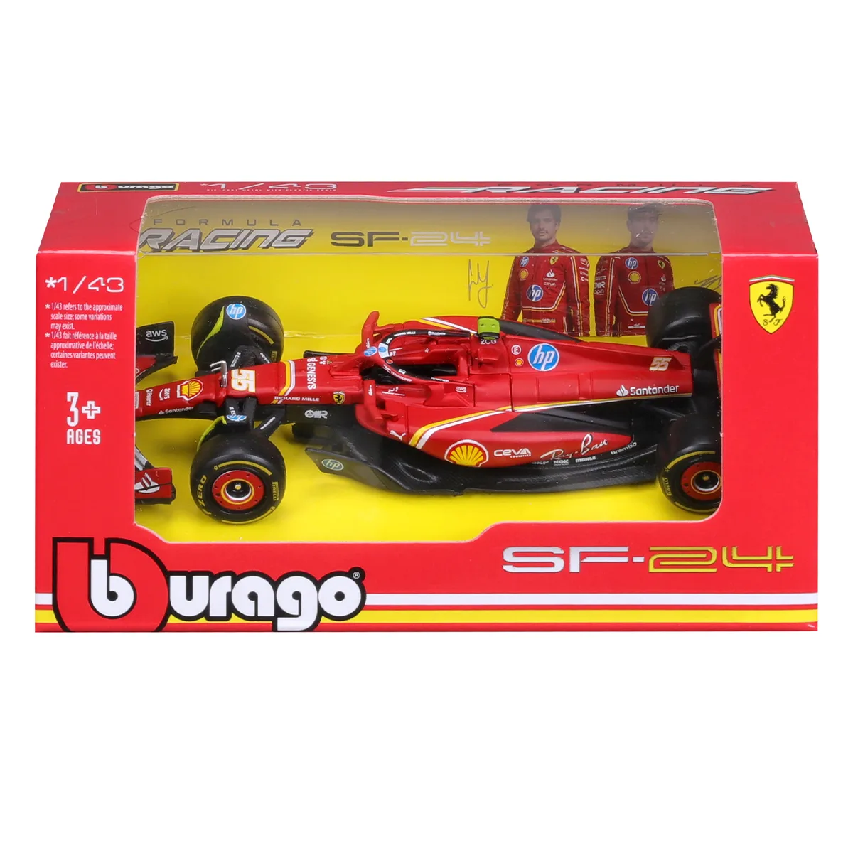 Автомодель Bburago Ferrari Racing пластик метал 1:43 червоний