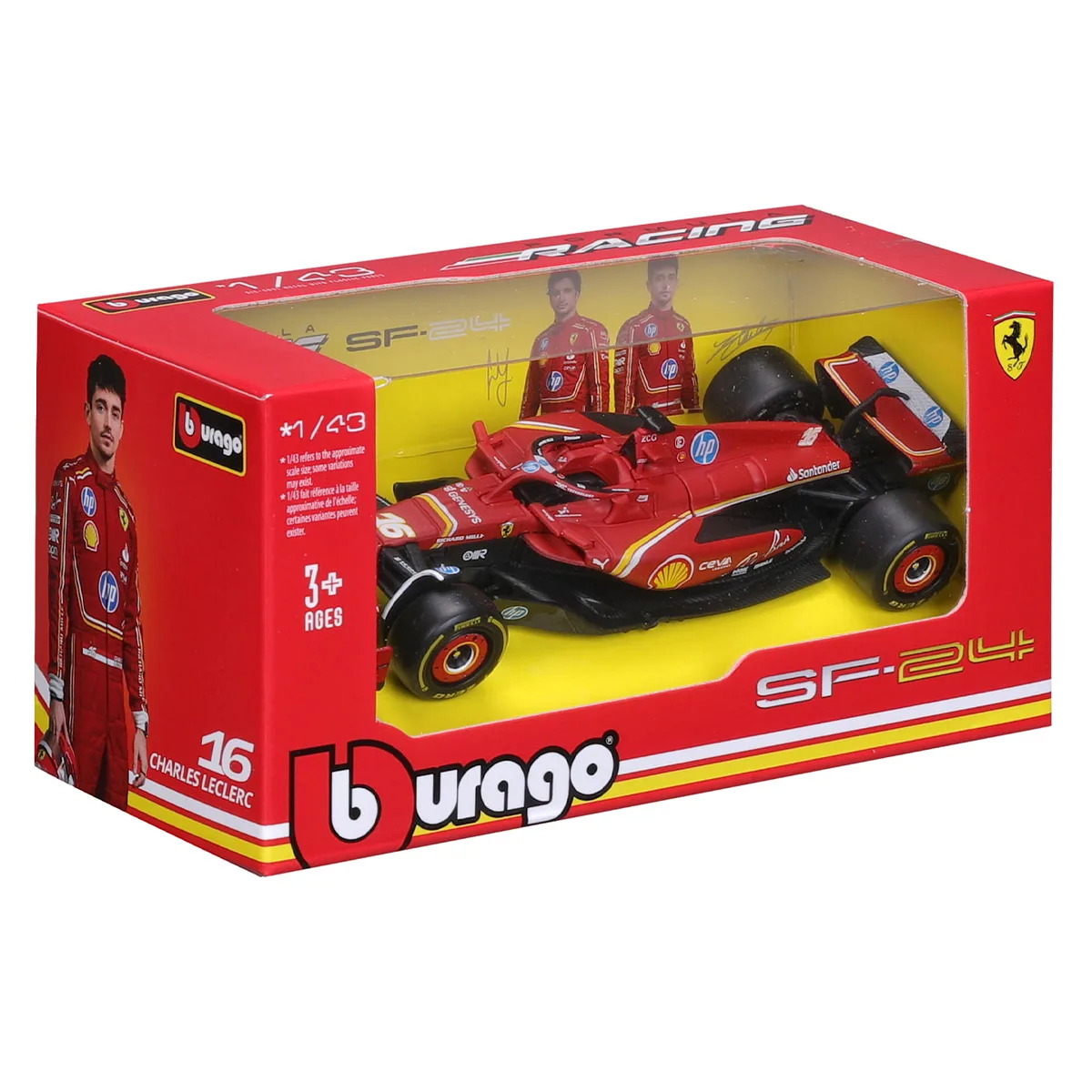 Автомодель Bburago Ferrari Racing пластик метал 1:43 червоний