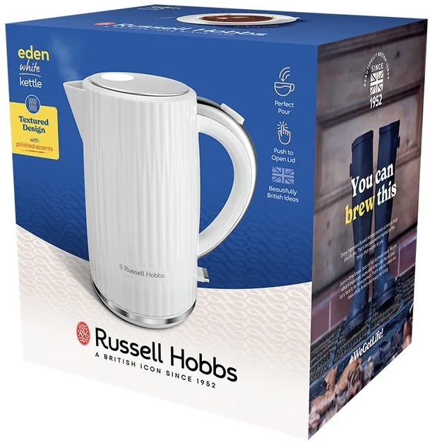 Електрочайник Russell Hobbs 1,7 л пластик білий 2000 Вт