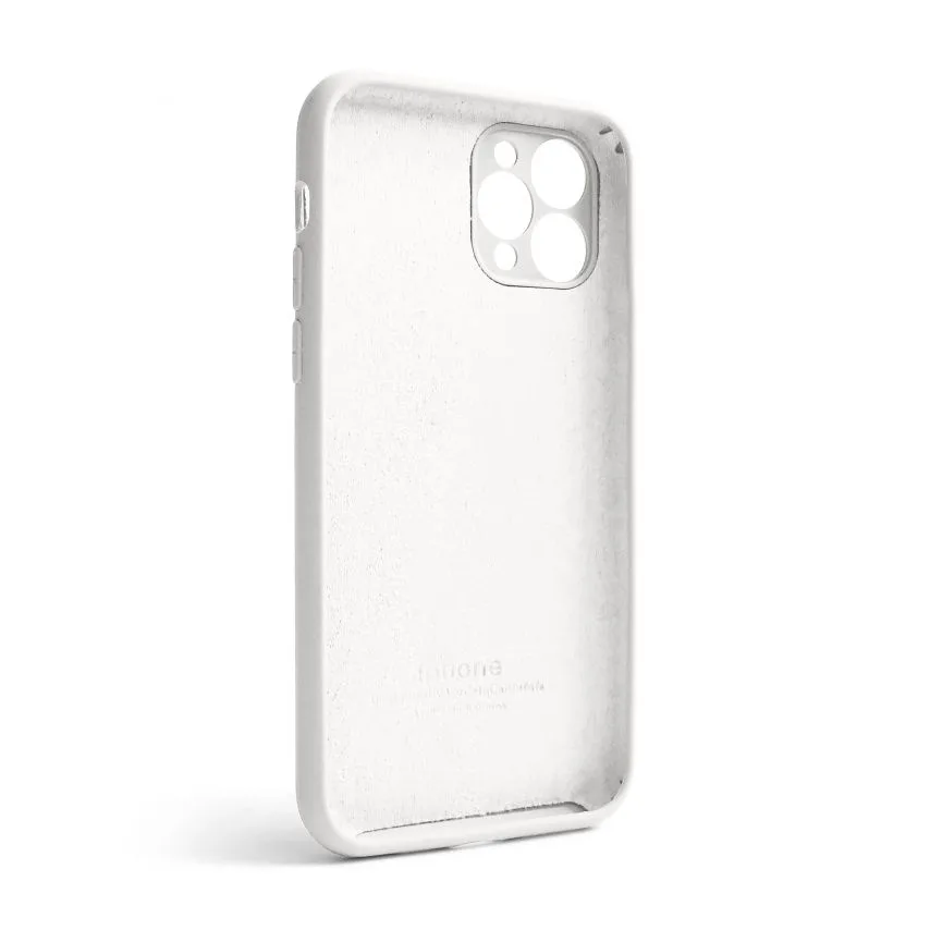 Чохол силіконовий для iPhone 11 Pro закрита камера білий