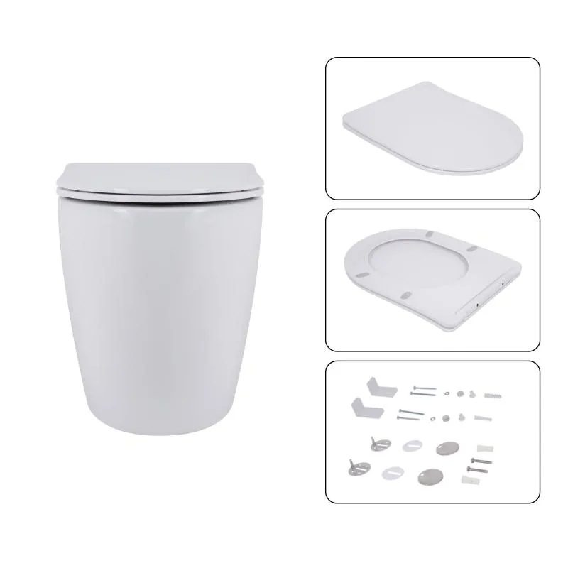Подвесной унитаз Qtap Robin Ultra Quiet 365x520x365 мм керамика белый