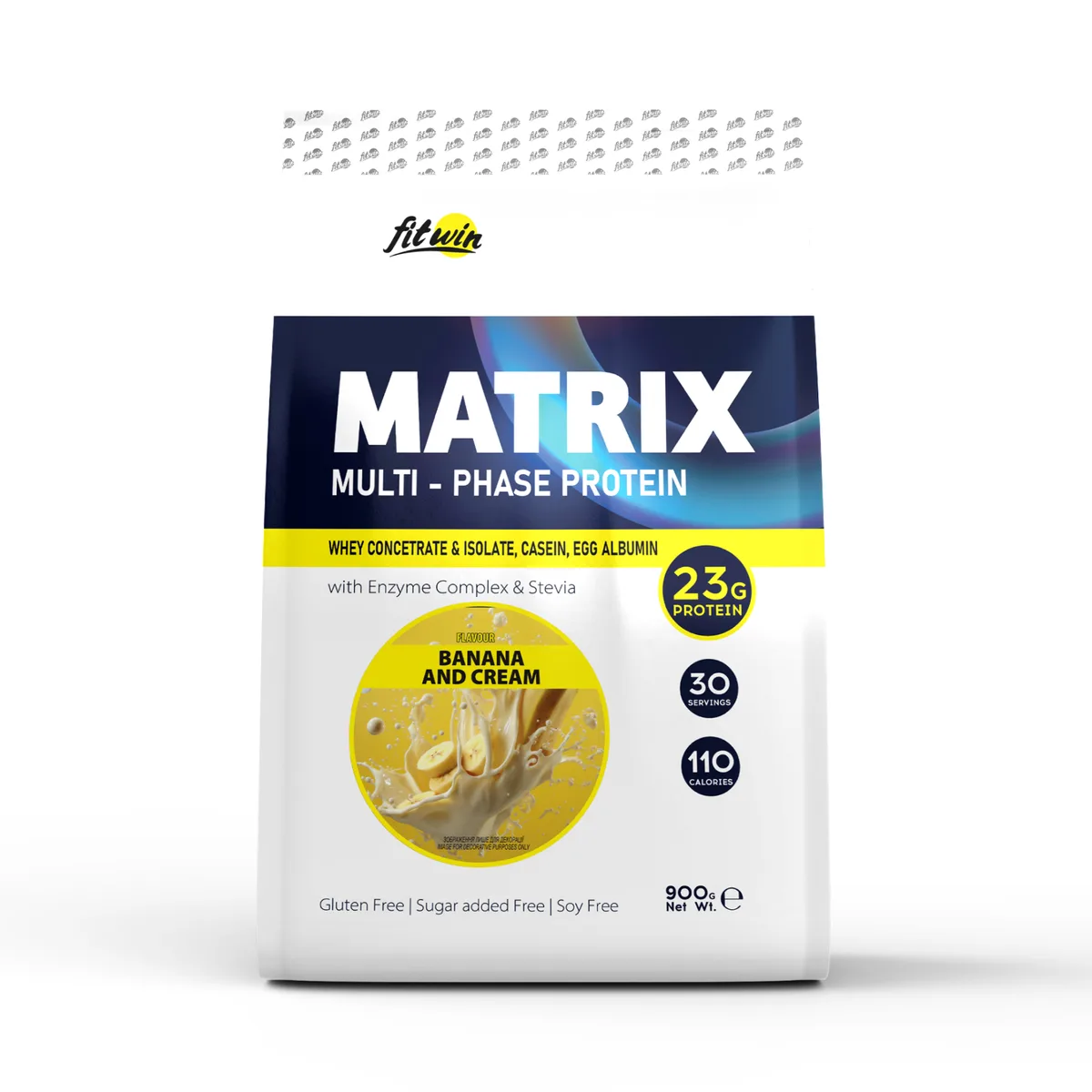 Протеїновий комплекс FitWin Matrix 900 г Сироватковий казеїн Яєчний альбумін Ванільний крем