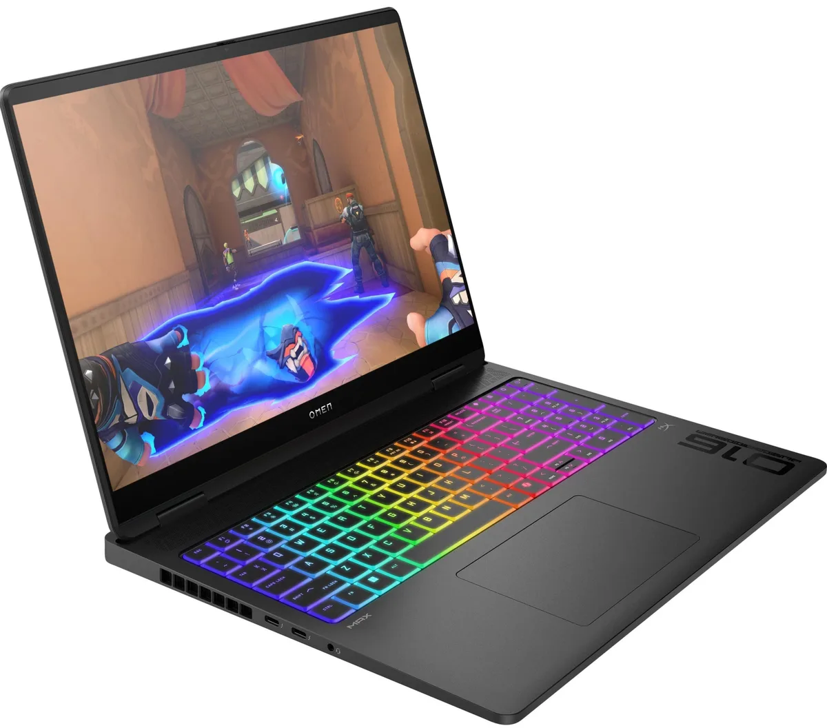 Ноутбук HP OMEN MAX 16-ah0040ua 16" 2.5K OLED, Intel U9-275HX, 64GB, F2TB, NVD5080-16, DOS, чорний