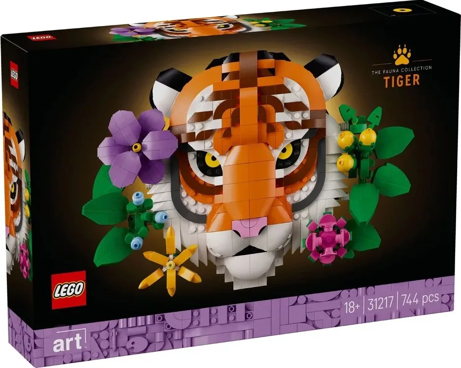 Конструктор LEGO Art 3D декор тигр різнокольоровий 18+