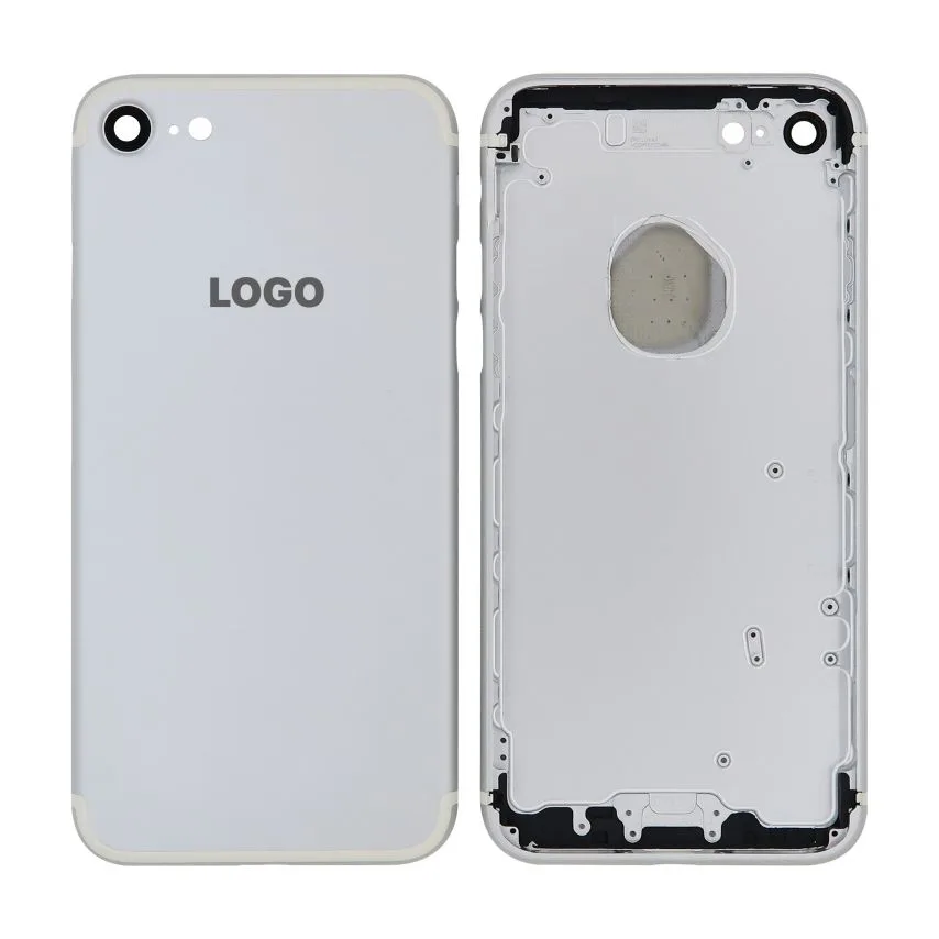 Корпус Apple iPhone 7 Original Quality срібний з тримачем SIM-карти та бічними кнопками