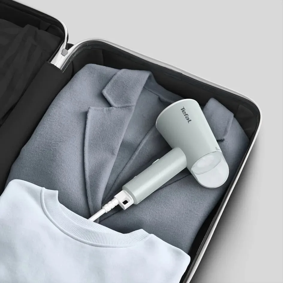 Парогенератор Tefal компактный Origin Travel, 1200Вт, 70мл, непрерывная подача пара – 20гр, металлическая подошва, белый
