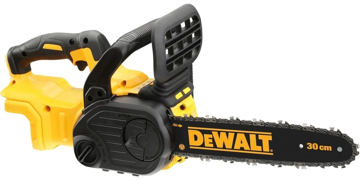 Акумуляторна ланцюгова пила DeWalt 18В з шиною 30 см 3/8" без батареї та зарядного пристрою.