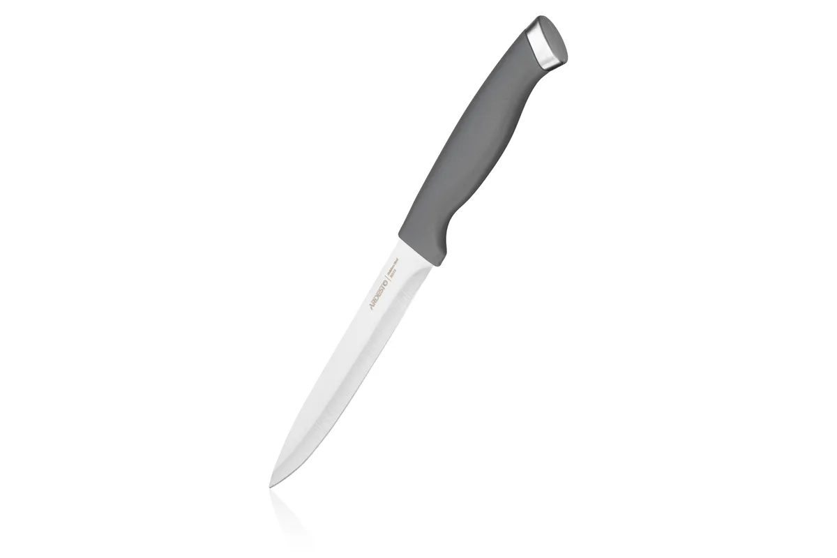 Набір кухонних ножів ARDESTO Gemini Gourmet, 3 одиниці, нержавіюча сталь, пластик, сірий.