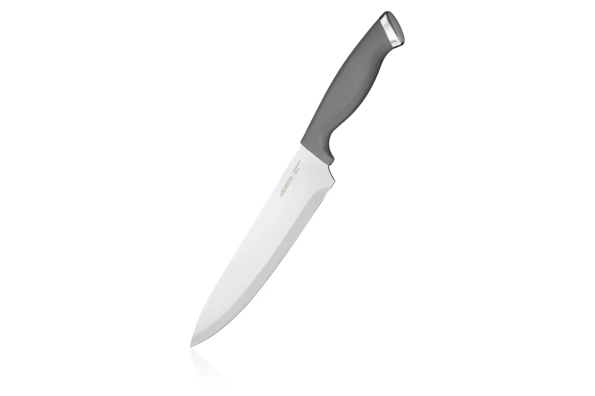 Набір кухонних ножів ARDESTO Gemini Gourmet, 3 одиниці, нержавіюча сталь, пластик, сірий.